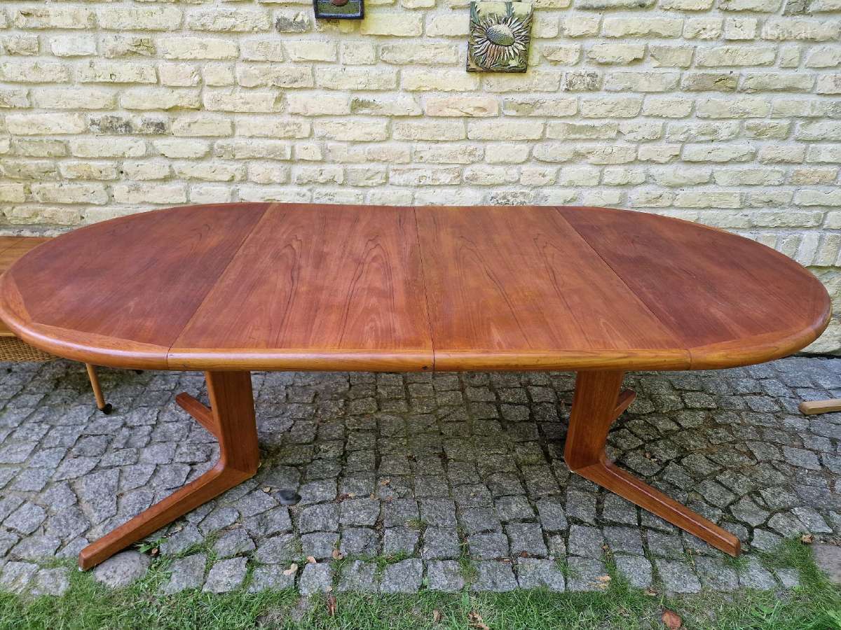 Vintažinis mid century tikmedžio valgomojo stalas - nuotraukos Nr. 19