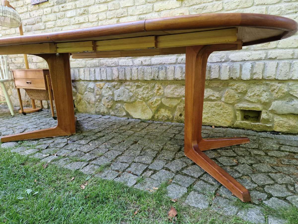 Vintažinis mid century tikmedžio valgomojo stalas - nuotraukos Nr. 27