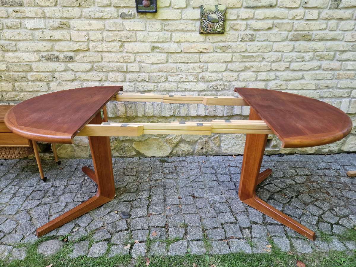 Vintažinis mid century tikmedžio valgomojo stalas - nuotraukos Nr. 38
