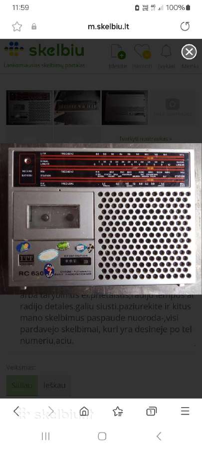 Magnetolos ir boomboxai ir pns. - nuotraukos Nr. 12