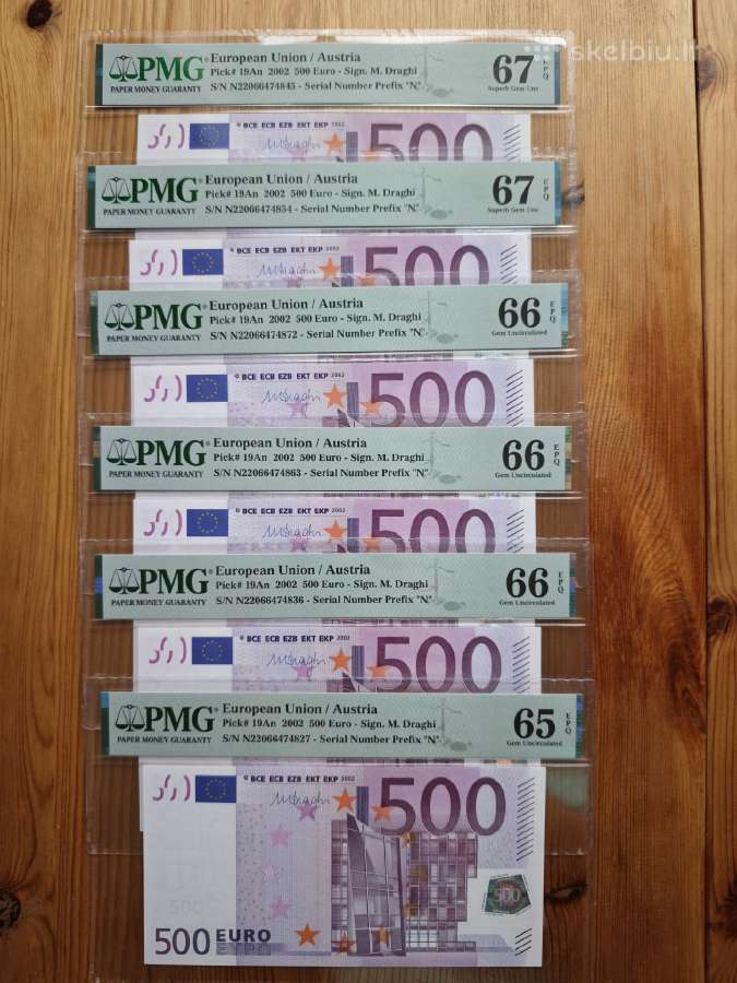 500€ banknotai