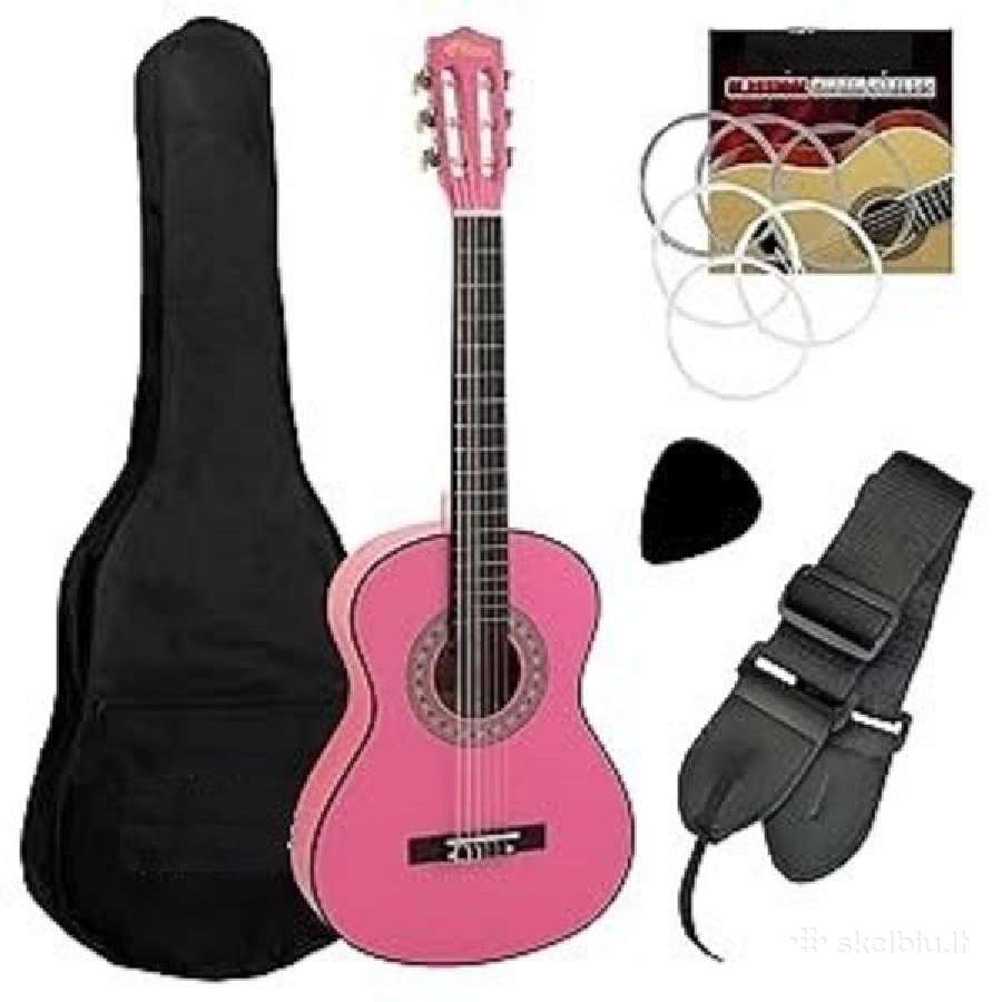 Max Soloart Junior 1/4 klasikinė gitara rožinė - nuotraukos Nr. 2