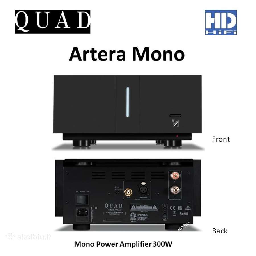 Quad Artera monoblokai 300w Power Amplifier - nuotraukos Nr. 2