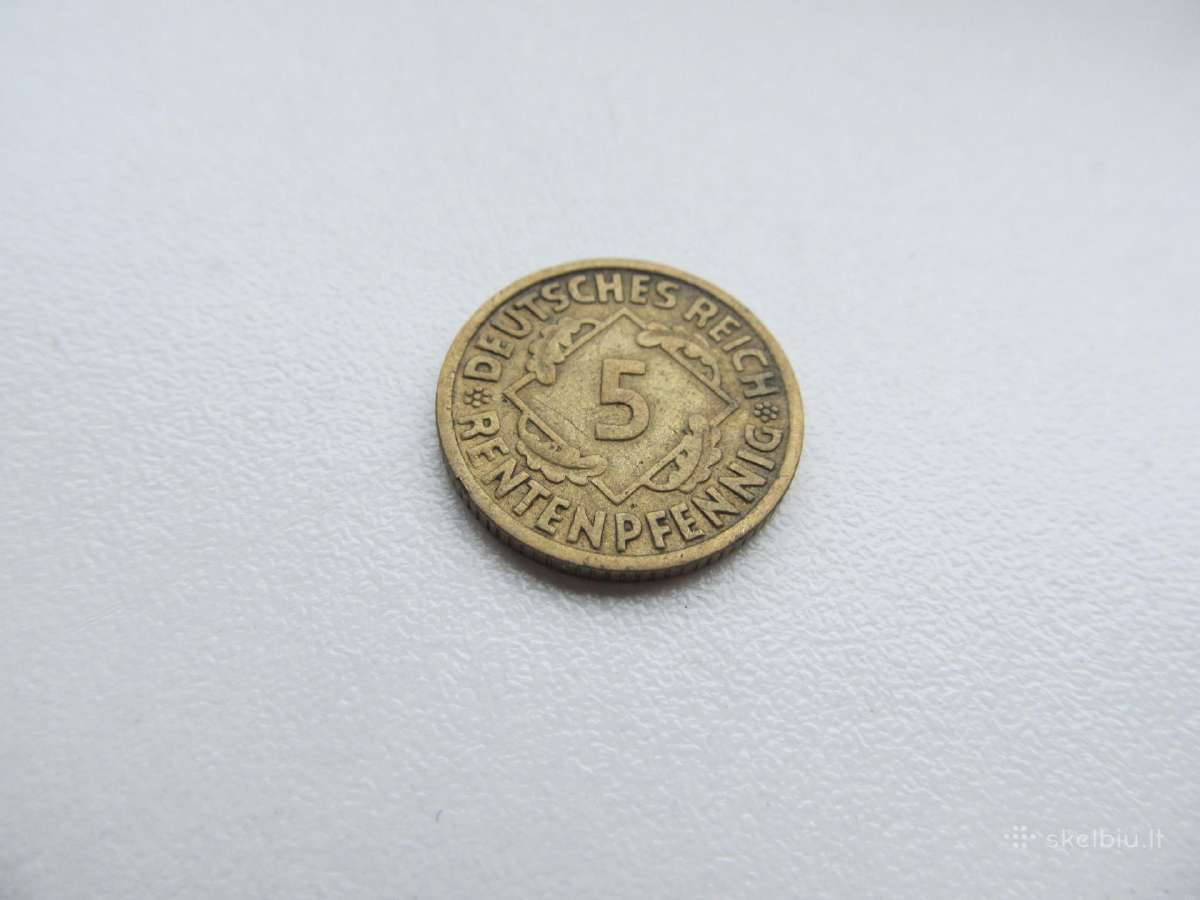 5 rentenpfennig , Vokietija , 1924 A, E