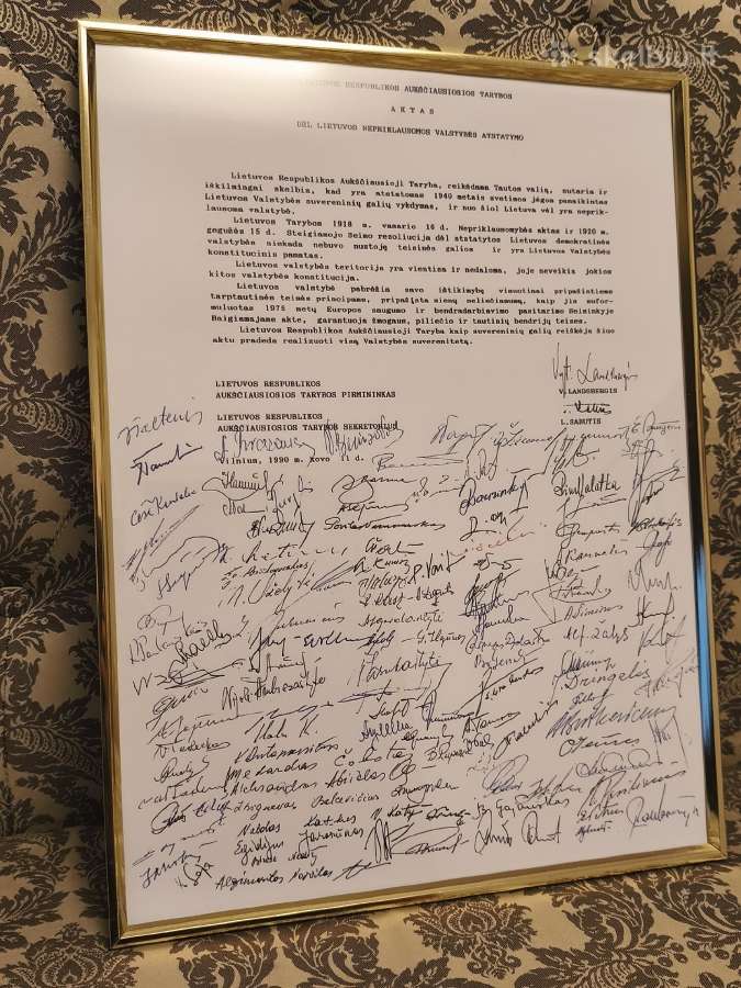 1990m. Kovo 11d. Nepriklausomybės aktas - nuotraukos Nr. 2