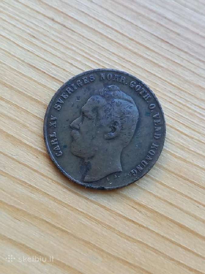 Švedija 1872 2 erės - nuotraukos Nr. 2