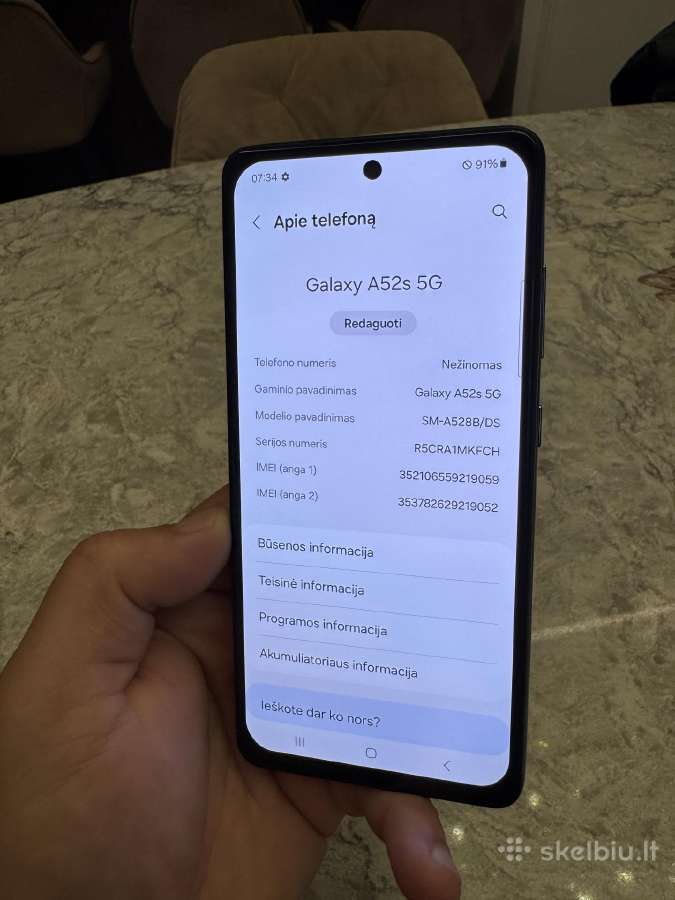 Samsung A52s 5G, 6/128gb - nuotraukos Nr. 4