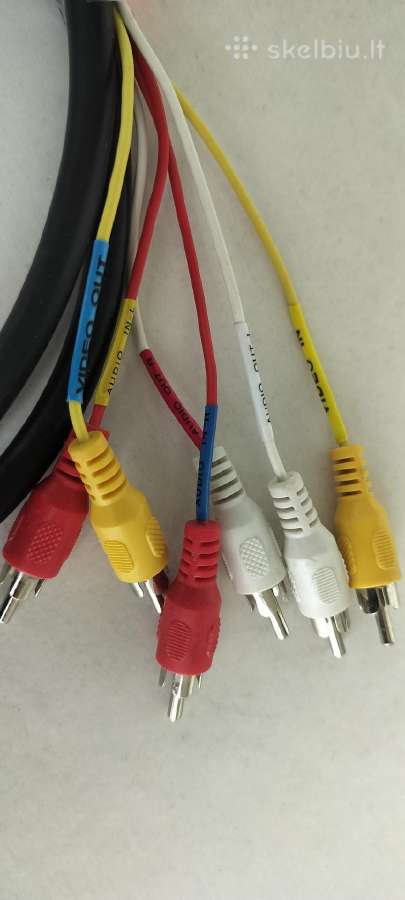 Scart į 6 tulpes kabelis