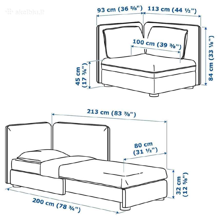Vallentuna sofa - lova - nuotraukos Nr. 6