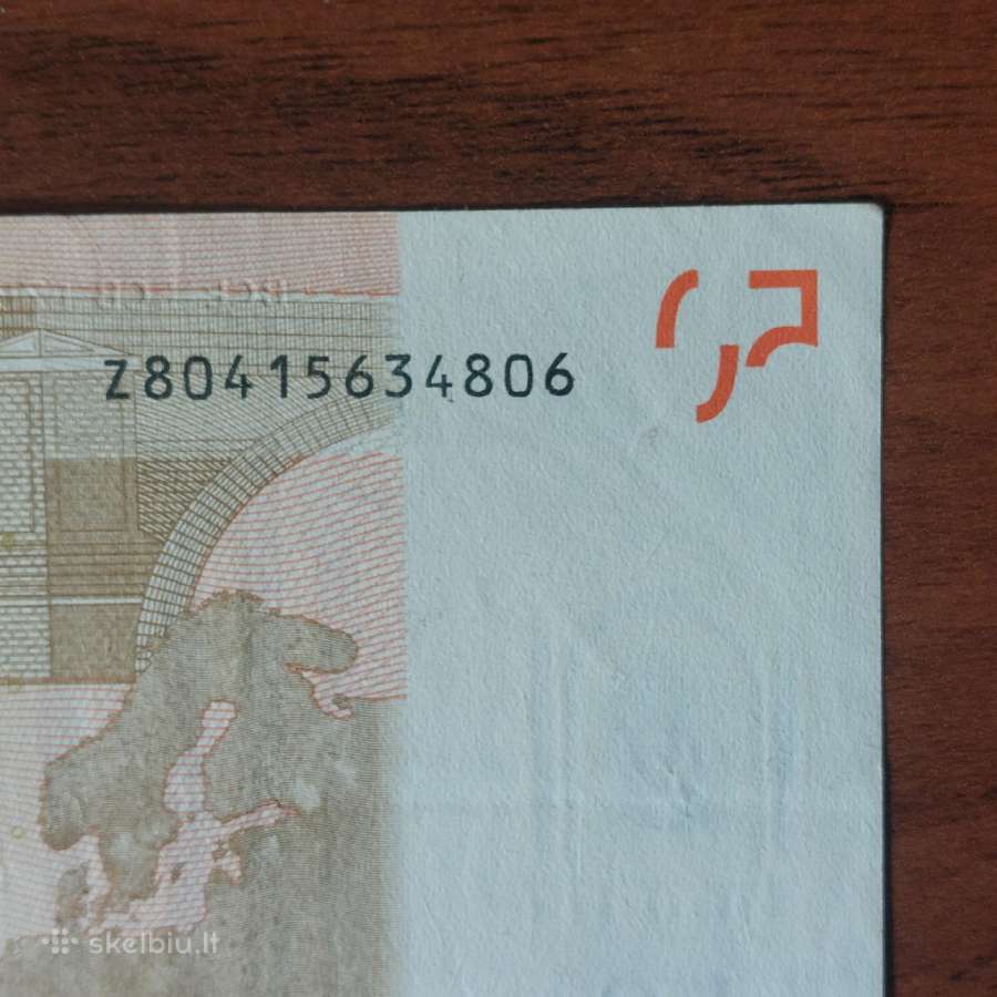 50 Euro 2002 ,serie Z - Belgium ,Belgija . - nuotraukos Nr. 13