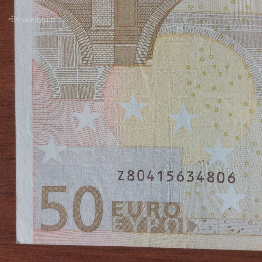50 Euro 2002 ,serie Z - Belgium ,Belgija . - nuotraukos Nr. 14