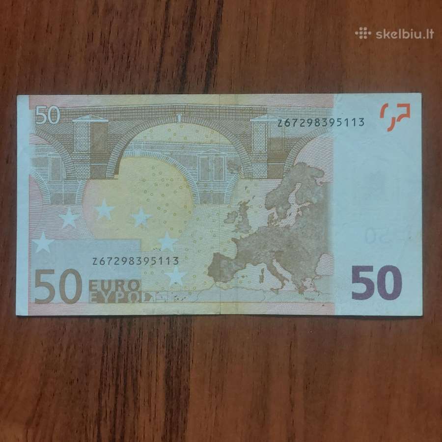 50 Euro 2002 ,serie Z - Belgium ,Belgija . - nuotraukos Nr. 3