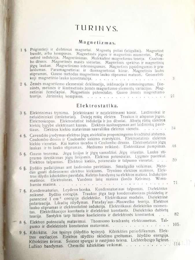Fizikos paskaitos "Magnetizmas ir elektra" 1926m - nuotraukos Nr. 2