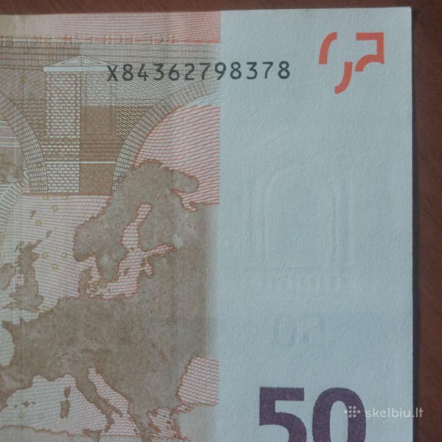 50 Euro 2002 X Prefix- Germany / Frequency 5 %. - nuotraukos Nr. 5