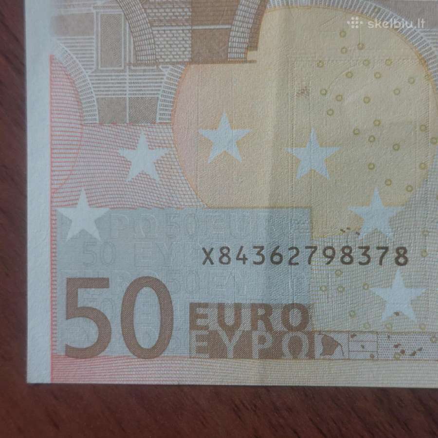 50 Euro 2002 X Prefix- Germany / Frequency 5 %. - nuotraukos Nr. 6