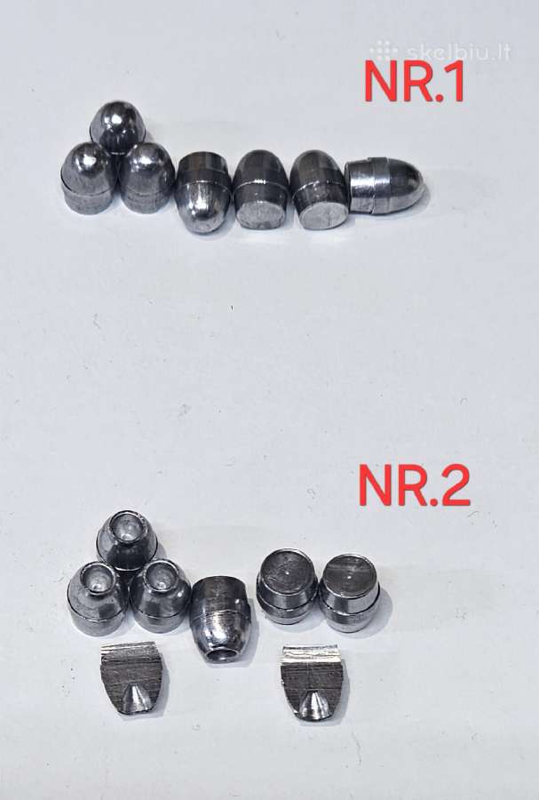 Šoviniai, šovinukai pneumatiniams ir Pcp 7.62 mm