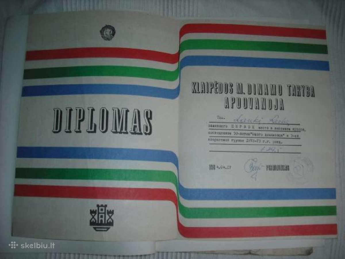 Diplomai, garbės raštai 1949-83m. - nuotraukos Nr. 16