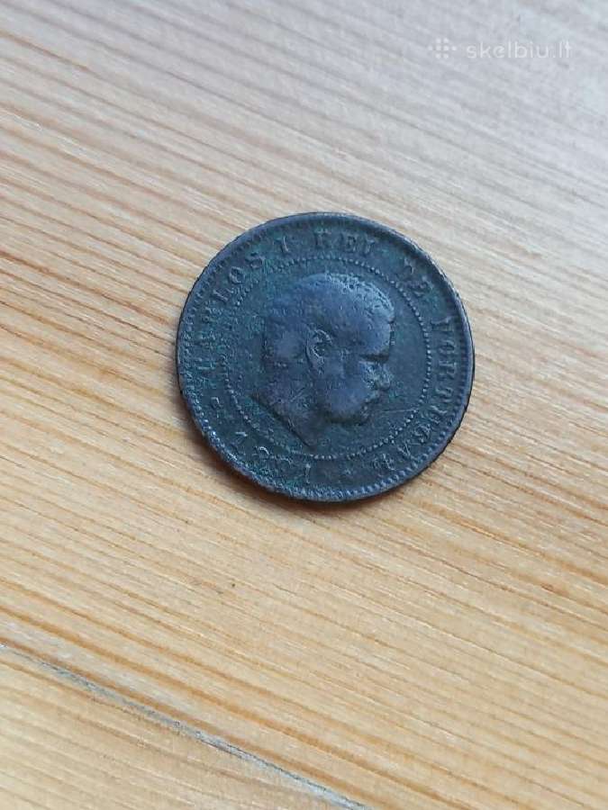 Portugalija 1891 10 realu - nuotraukos Nr. 2