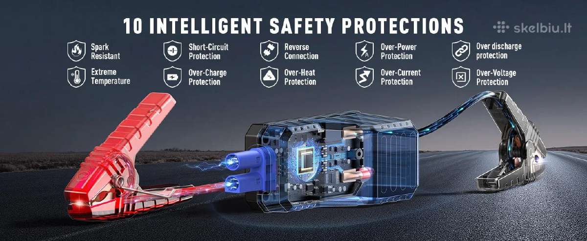 Automobilio užvedėjas būsteris kompresorius + Obd - nuotraukos Nr. 13