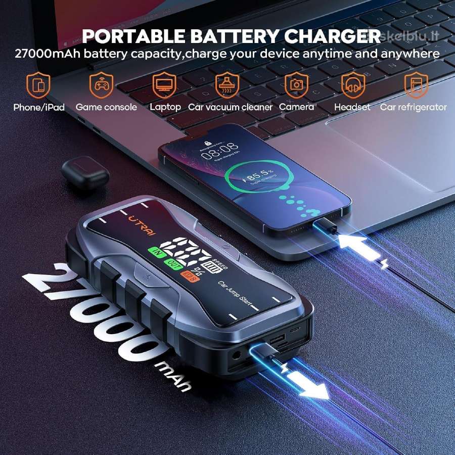 Utrai Js 10 Užvedėjas būsteris paleidėjas 27000mah - nuotraukos Nr. 16