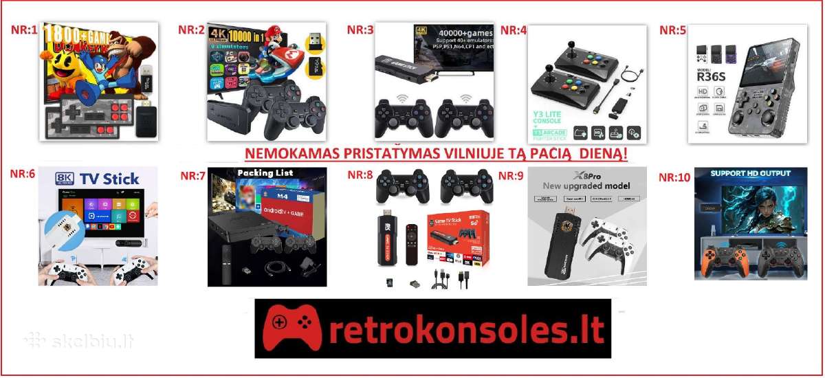Retro žaidimų konsolės! (Išpardavimas!)