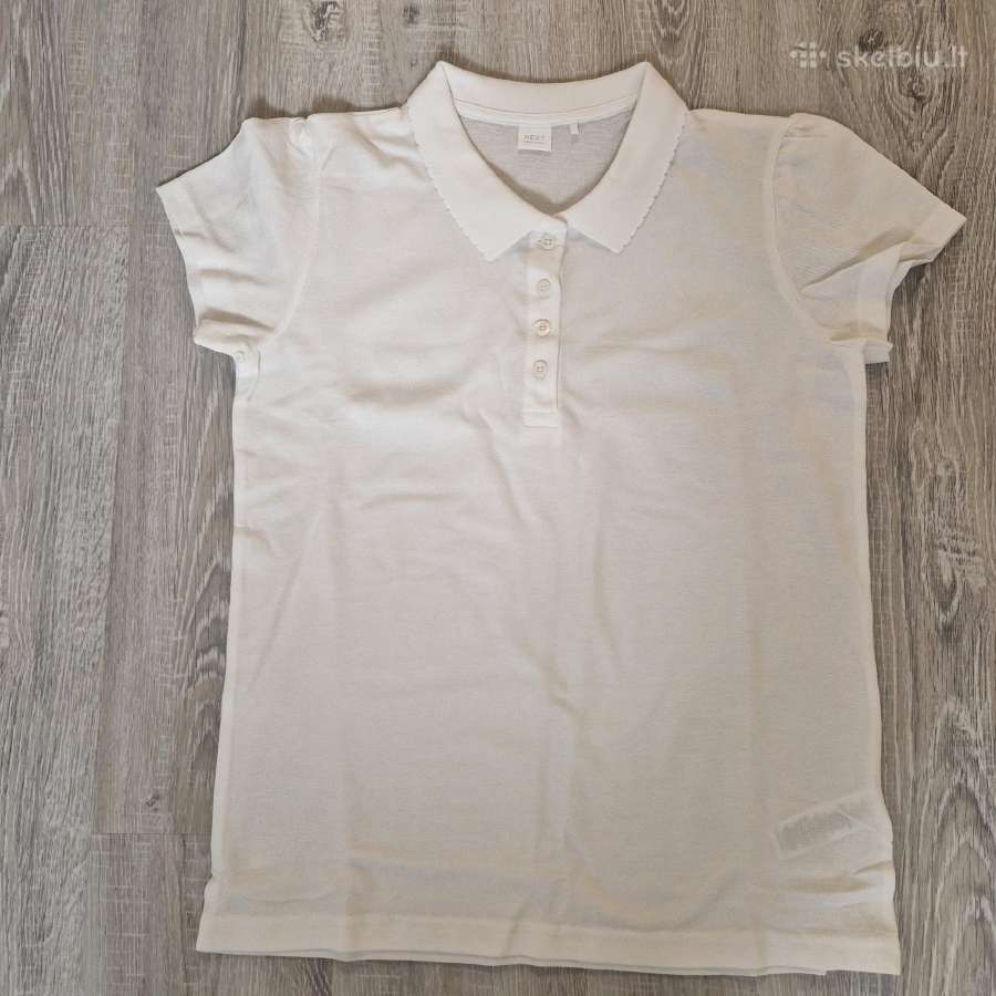 Nauji balti polo marškinėliai nuo 168 cm