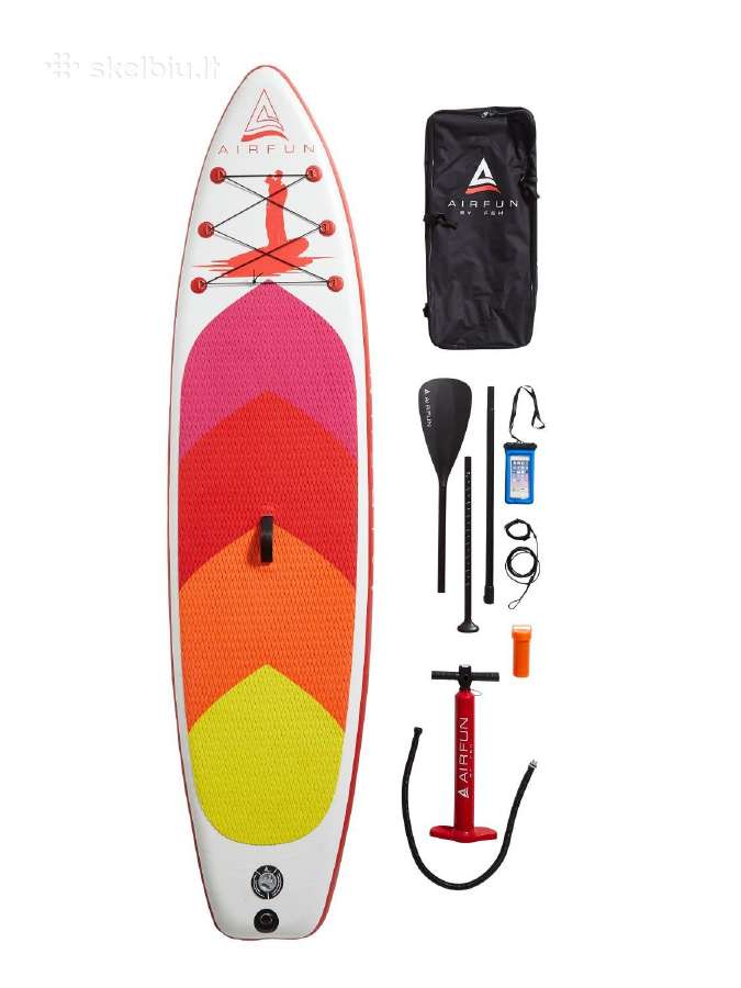 Airfun - Red - 305 x 76 x 15 cm, Paddleboard Pripu - nuotraukos Nr. 5