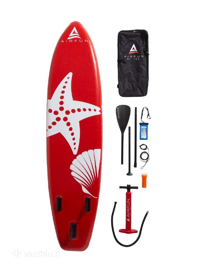 Airfun - Red - 305 x 76 x 15 cm, Paddleboard Pripu - nuotraukos Nr. 6
