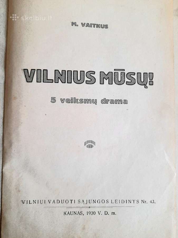 "Vilnius Mūsų" "Pedagogika" 1928-1930m