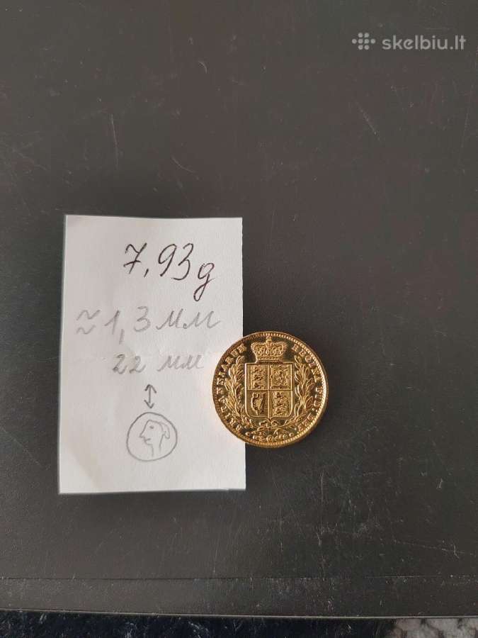 Soverenas 1857 moneta - nuotraukos Nr. 2