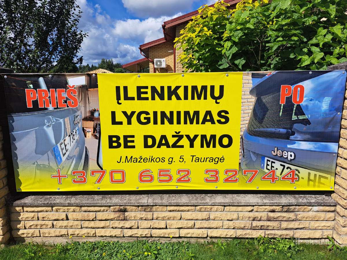 Pdr Įlenkimų tiesinimas be dažymo Tauragė