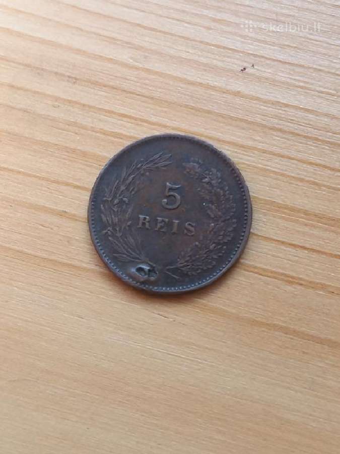 Portugalija 1898 5 realai - nuotraukos Nr. 2