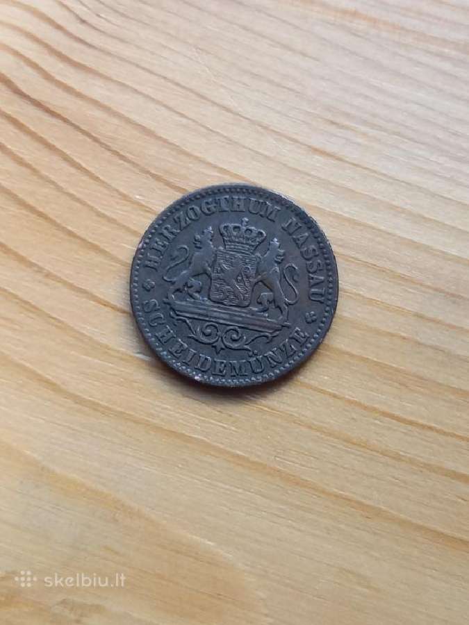 Vokietija- Nasau 1862 1 kreiceris