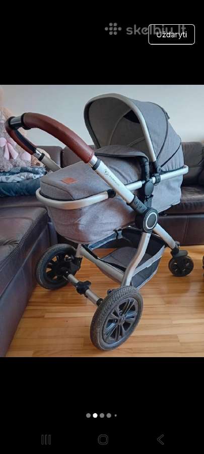 Pilkas Kinderkraft Veo 3in1 vėžimėlis - nuotraukos Nr. 2