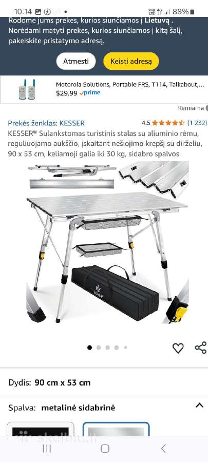 Sulankstomi kelioniniai stalai