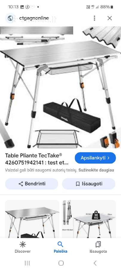 Sulankstomi kelioniniai stalai - nuotraukos Nr. 2