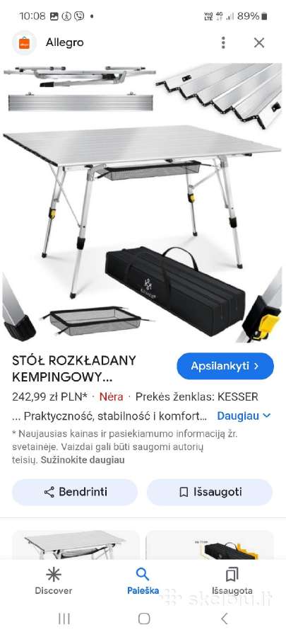 Sulankstomi kelioniniai stalai - nuotraukos Nr. 5