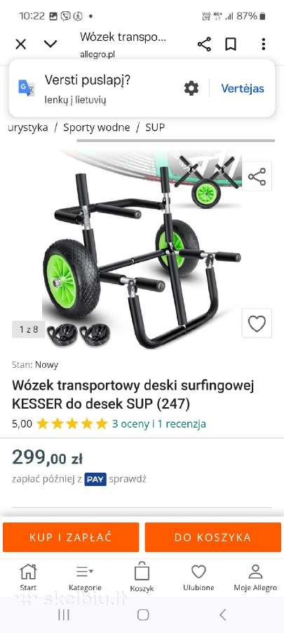 Irklenčių transportavimo vežimėlis - nuotraukos Nr. 2