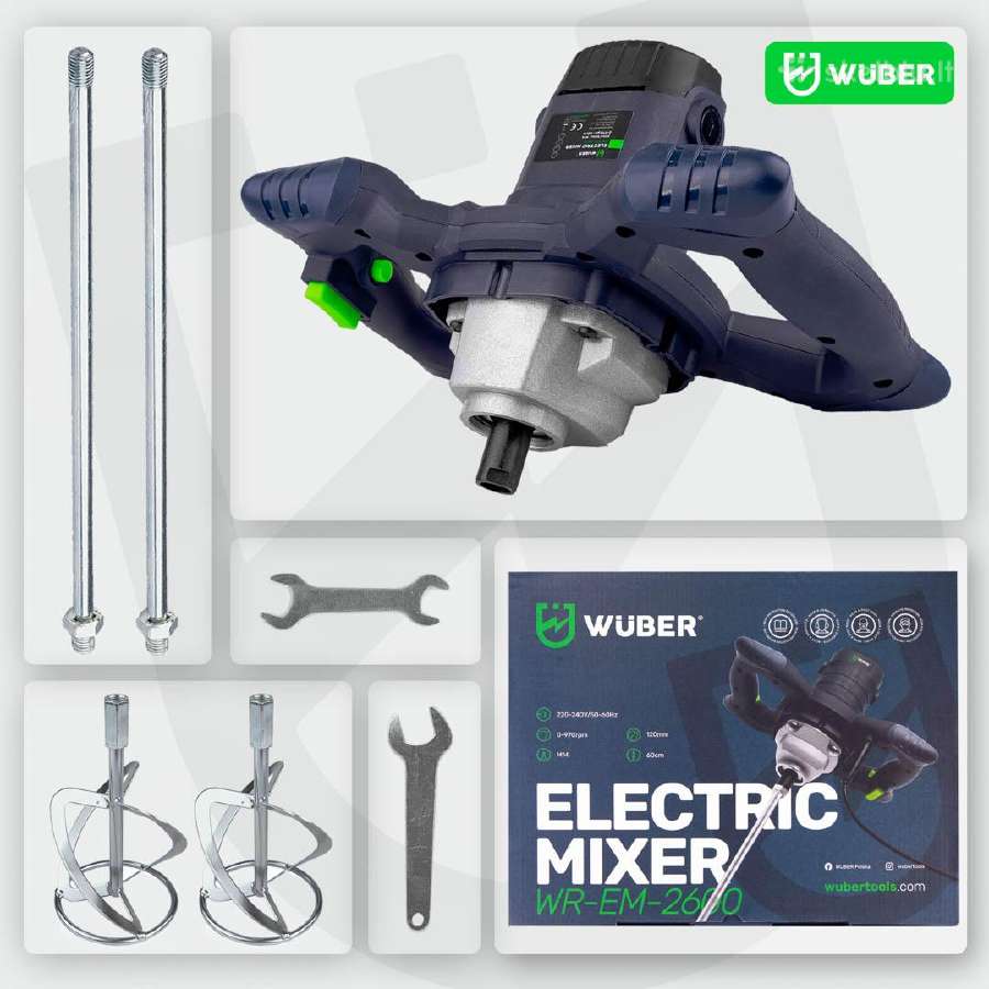 Wuber 2600w elektrinis maišytuvas skiediniams ir k