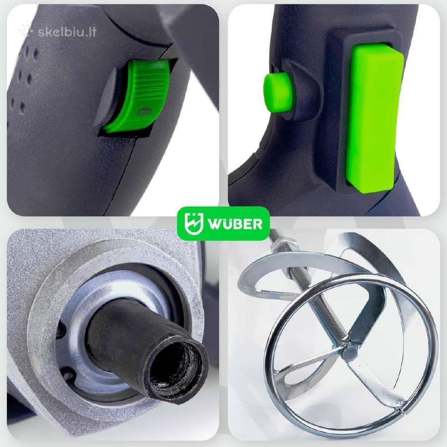 Wuber 2600w elektrinis maišytuvas skiediniams ir k - nuotraukos Nr. 2