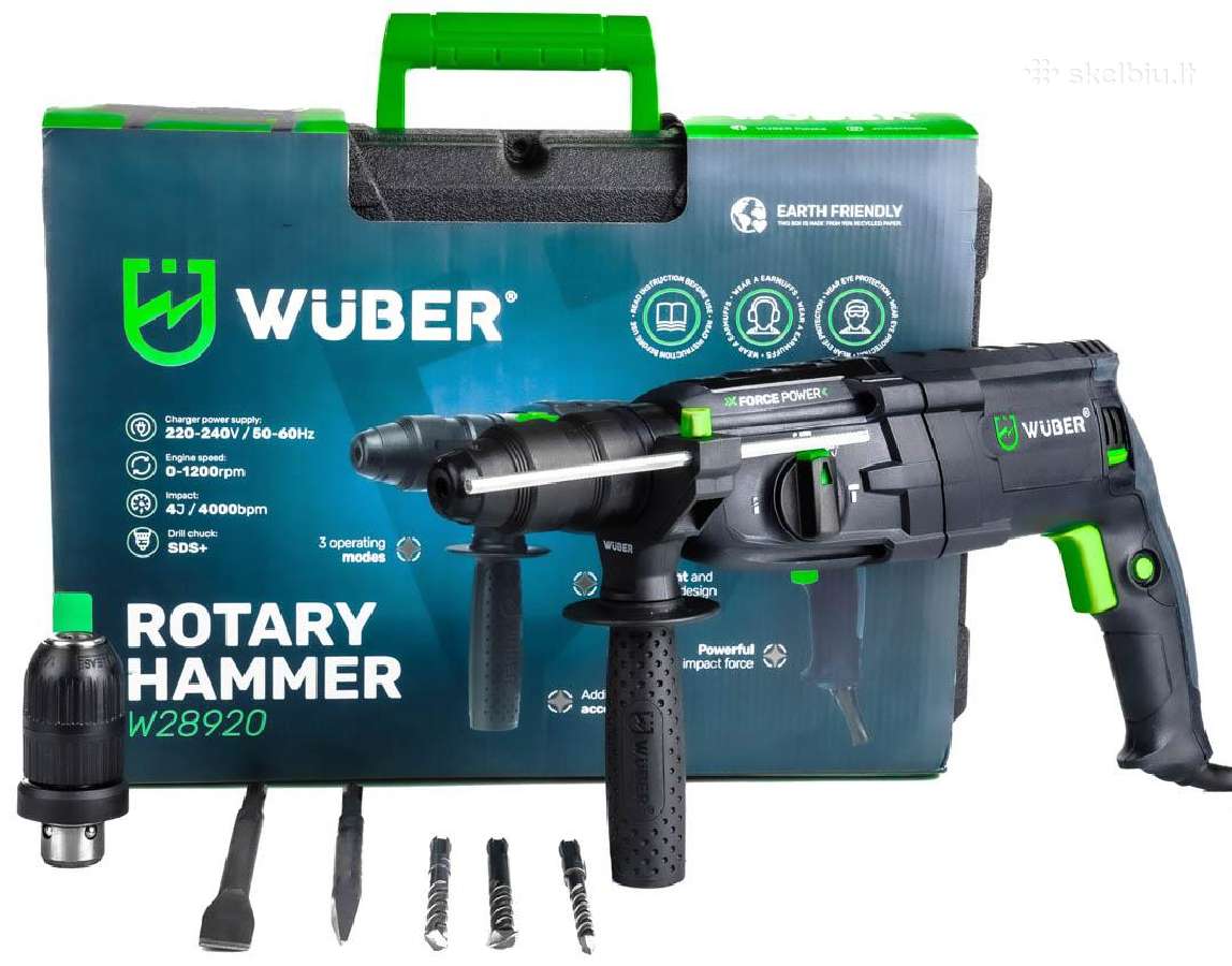 2500 W „wuber“ smūginis gręžtuvas perforatorius - nuotraukos Nr. 12