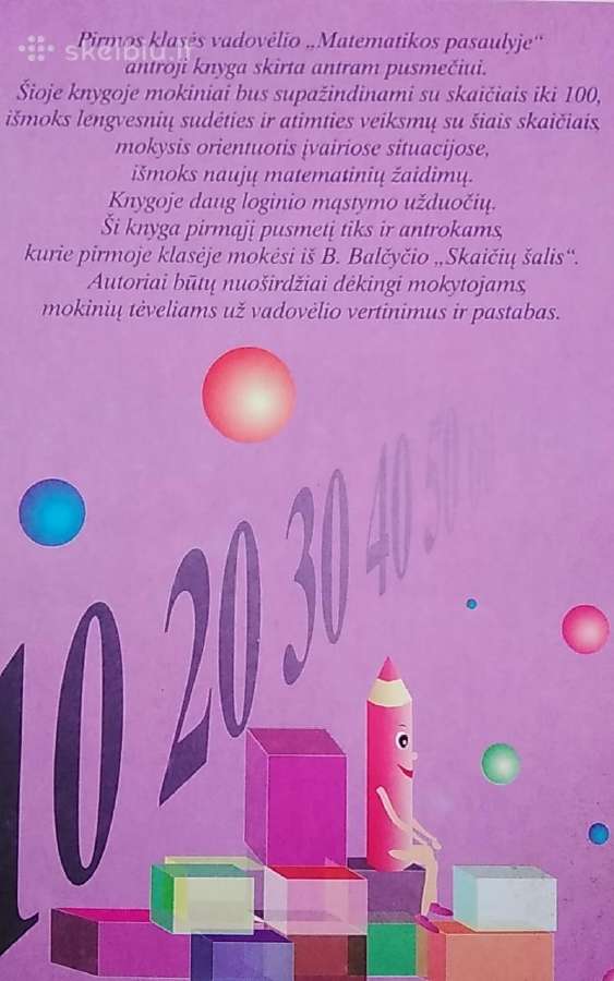 Matematikos pasaulyje 1 klasė antroji knyga - nuotraukos Nr. 3