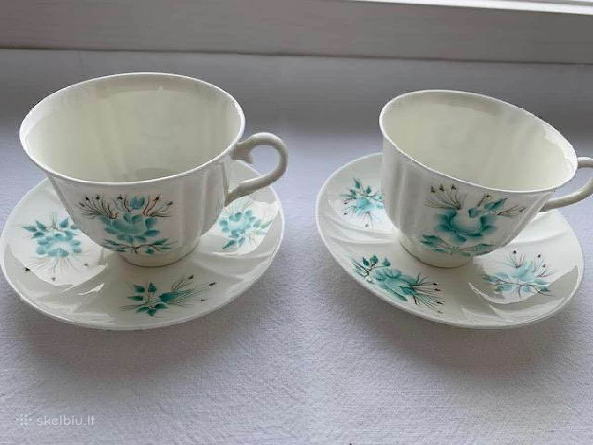 Kaulinio porceliano espresso puodelių komplektas