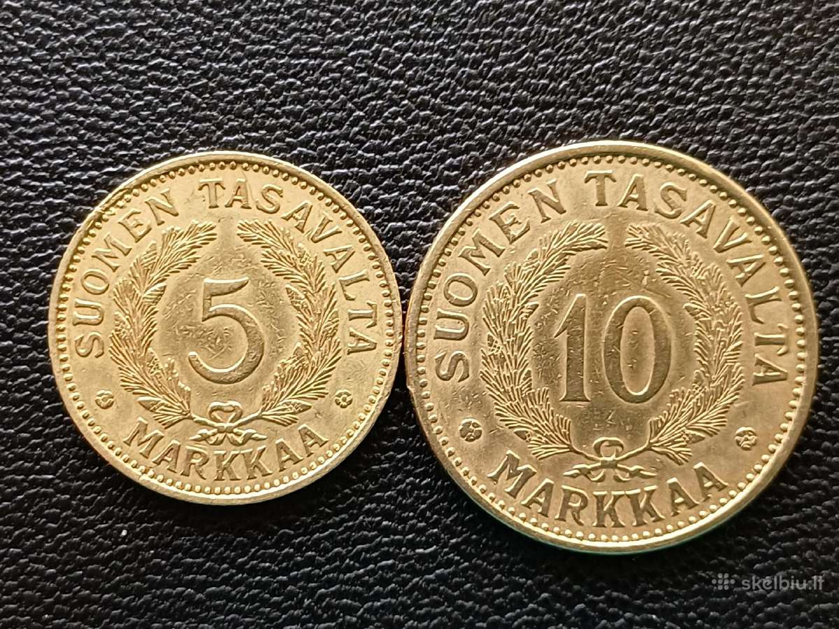 (338) 5 ir 10 markių 1930-32m. Suomija