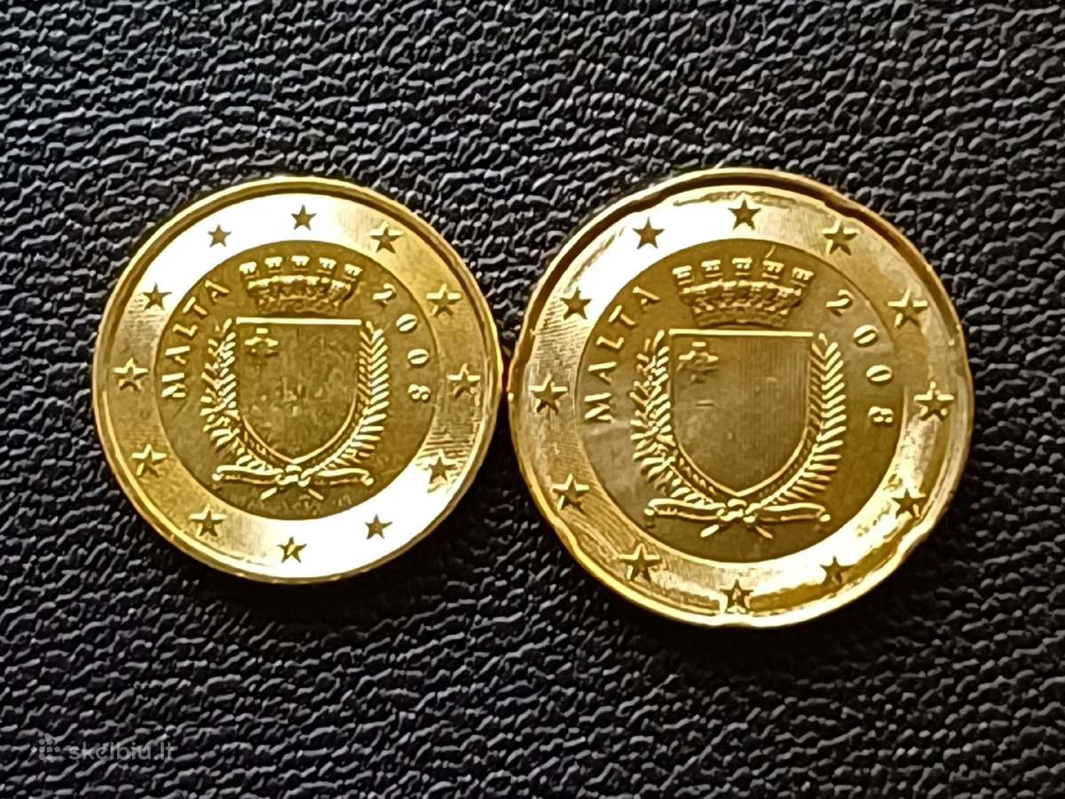 (340) 10 ir 20 centų 2008m. Malta unc