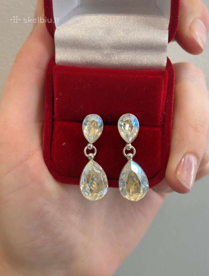 Sidabrinis papuošalų rinkinys su Swarovski - nuotraukos Nr. 3