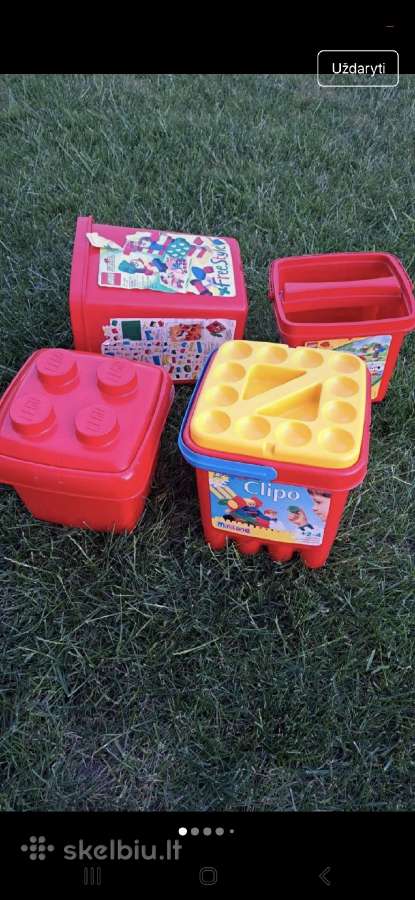 Lego kibirėliai plastikiniai