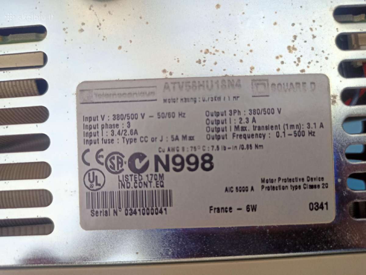 Daznio keitikliai 0.75kw ir 1.5kw - nuotraukos Nr. 3