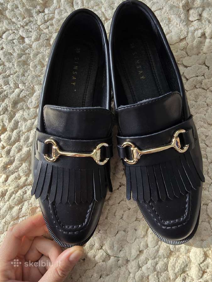 Juodi dailūs loaferai - nuotraukos Nr. 3