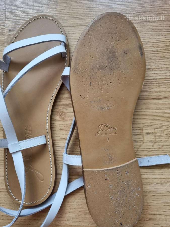 J. Crew baltos odinės basutės